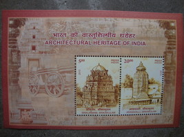 India 2013 MNH - Architectural Heritage of India Minisheet - $0.80