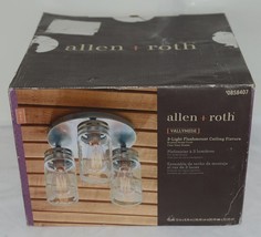 Allen Roth 0858407 Vallymede Series 3 Light Flushmount Ceiling Fixture - $110.99