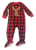 Carter’s Just One You Baby Sleeper Pajamas 12M Moose Bear Footed Lot of 2 image 3