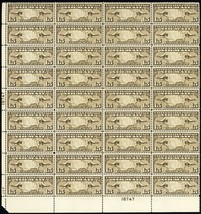 C8, MNH VF 15¢ Plate Block (2) of 36 Stamps - NICE PIECE! CV $204. Stuar... - £148.67 GBP