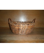 Wicker Basket with Scalloped Edge and Handles , 11&quot; x 4 &quot; - £3.91 GBP