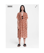 NWOT Rag &amp; Bone Elysse Midi Dress Rust Floral Chiffon $495 XS - $1,677.12 MXN