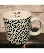 &quot;Feline Fine&quot; Cheetah Leopard Big Cat Animal Print Coffee Mugs Tea Cups - €10,31 EUR