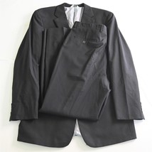 Wilke Rodriguez 42L 34x32 Black Wool Mens Jacket Pants Suit - £56.18 GBP