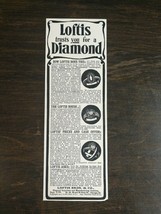 Vintage 1903 Loftis Bros &amp; Co Diamond Importers &amp; Manufacturing Original... - $6.64