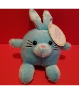 Toy Holiday Plush Baby Blue Neon Round Bunny Easter Stuffed Animal Small... - $70.80 MXN