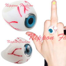 Kreepville Evil Blood Shot Pin Up Eye Ball Goth Punk Pupil Halloween Finger Ring - £31.63 GBP