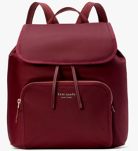 Kate Spade Sam Dark Red Merlot Nylon Medium Backpack K4467 NWT $248 Retail FS - £105.69 GBP