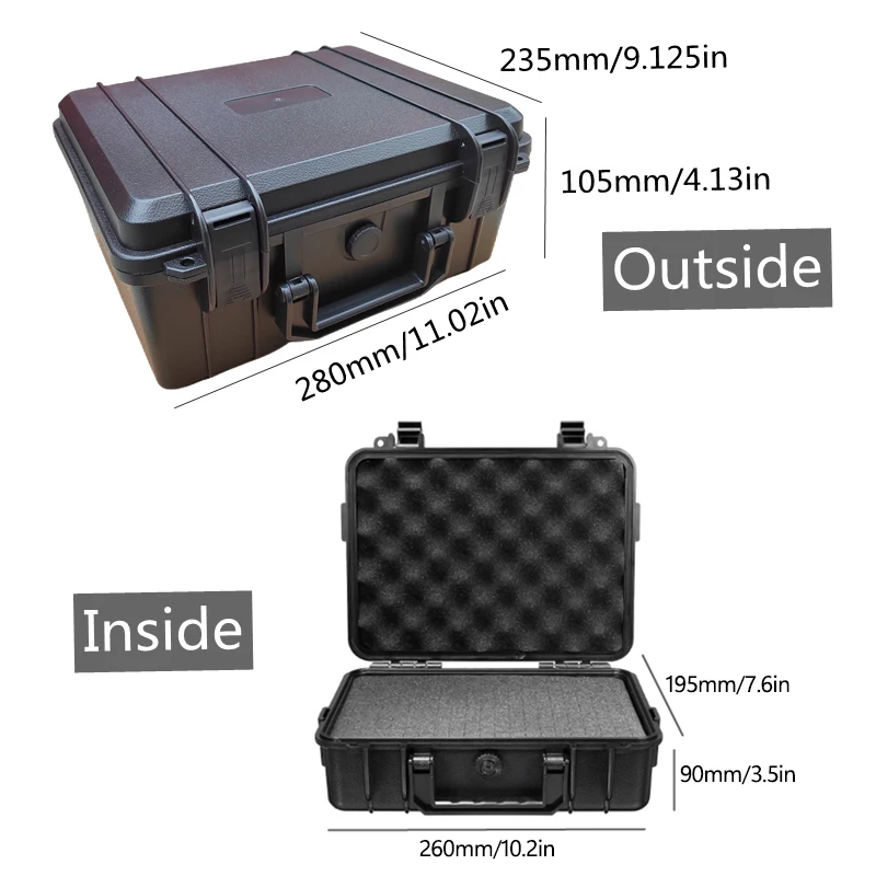 Tool Box Organizer ABS Plastic Hard Carry Case Safety Equipment Instrume... - $86.90