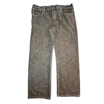 Q by Qruel Jeans Mens 44x32 Black Faded Wash Baggy Wide Denim Cotton - $19.99
