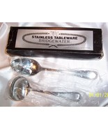 Wallace Heritage BRIDGEWATER Stainless / Gravy Ladle, Pierced Spoon NIB - £11.86 GBP