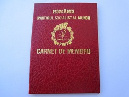 1990s Socialist Party of Labour Post Communist Romania Membership Card ID - £11.90 GBP