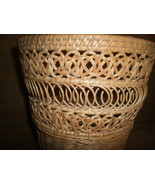 Wicker Basket with Beautiful Design Flower Pot Holder , Trash Can 10 &quot; x... - £19.55 GBP