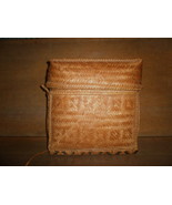 Woven Basket Container -w- Lid , Nice Designs  - £7.82 GBP