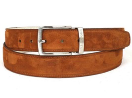 Paul Parkman Mens Belt Suede Tobacco Hand-Painted B06-TABA - £120.11 GBP