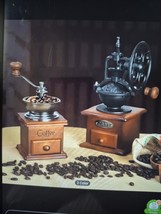Coffee Bean Grinder Vintage Retro Manual Hand Crank Wooden Herb Burr Mil... - $25.69