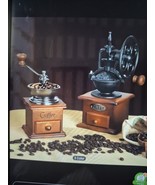 Coffee Bean Grinder Vintage Retro Manual Hand Crank Wooden Herb Burr Mill Spice - $25.69
