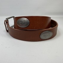 Southern Marsh Conch Leather Silver Tone Buckle Duck Hunting Unisex Belt Size 30 - £14.94 GBP