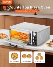 VEVOR 18-Inch Commercial Countertop Pizza Oven Single Deck Electric Pizza Oven - €419,78 EUR