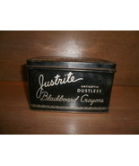 Antique Tin Can Justrite Dustless Blackboard Crayons  - £5.59 GBP