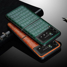 Shockproof Leather Flip hard Case Cover For Samsung Galaxy Z Flip 3 5G - £66.85 GBP