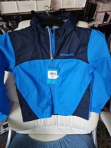 Columbia Jacket Youth XS (6/7) Blue Full Zip Hooded Windbreaker Nylon Outdoors - $29.00