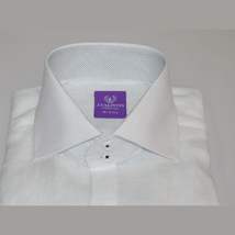 Mens 100% Linen Summer Shirt J.Valintin Turkey-Usa High Collar OBR78-01 White image 12