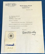 1974 Senator Hubert Humphrey Signed Letter Vice President Matchbook Cover No COA - £19.76 GBP
