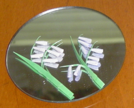 Handcrafted Drop Flower Paper Quill Mirror-Magnet - $15.99