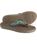 Teva Voya Flip-Flops (For Women) Blue Floral Size 7 Ships Free - £22.38 GBP