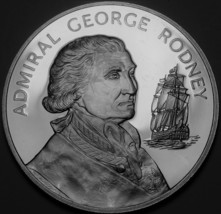 Jamaica 10 Dollars, 1977 Silver Proof~Admiral George Rodney~14K Minted~R... - £64.38 GBP