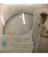 Rhinestone Halo Veil DBL Layer White - $53.44