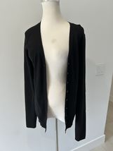 Donna Karan DKNY Black Wool Long Button Cardigan Small Medium  - $31.68