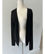 Donna Karan DKNY Black Wool Long Button Cardigan Small Medium  - $31.68