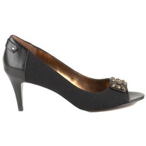 Ellen Tracy Finch Womens Black Open Toe Pumps Heels Shoes 6.5 - £22.37 GBP