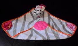 Munchkin ZEBRA White Gray Fleece Pink GIRLS Crinkle Baby Teether Lovey - £7.81 GBP