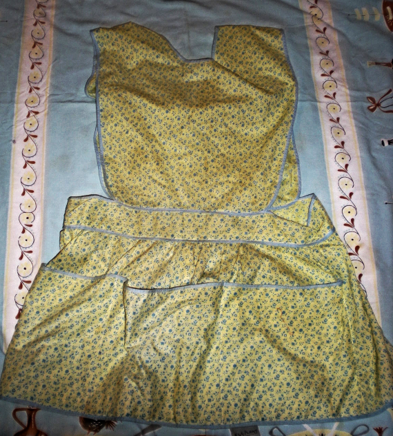 Apron - Vintage from the 1950&#39;s (Color Yellow) Smock Style - $8.00