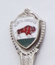 Collector Souvenir Spoon USA North Dakota Bison Buffalo Emblem - £2.39 GBP