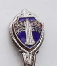 Collector Souvenir Spoon USA New York Empire State Building Cloisonne Emblem - $2.99