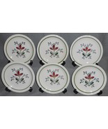 Set (6) Blue Ridge SAMPLER PATTERN HandPainted B&amp;B/DESSERT PLATES Piecru... - €59,09 EUR