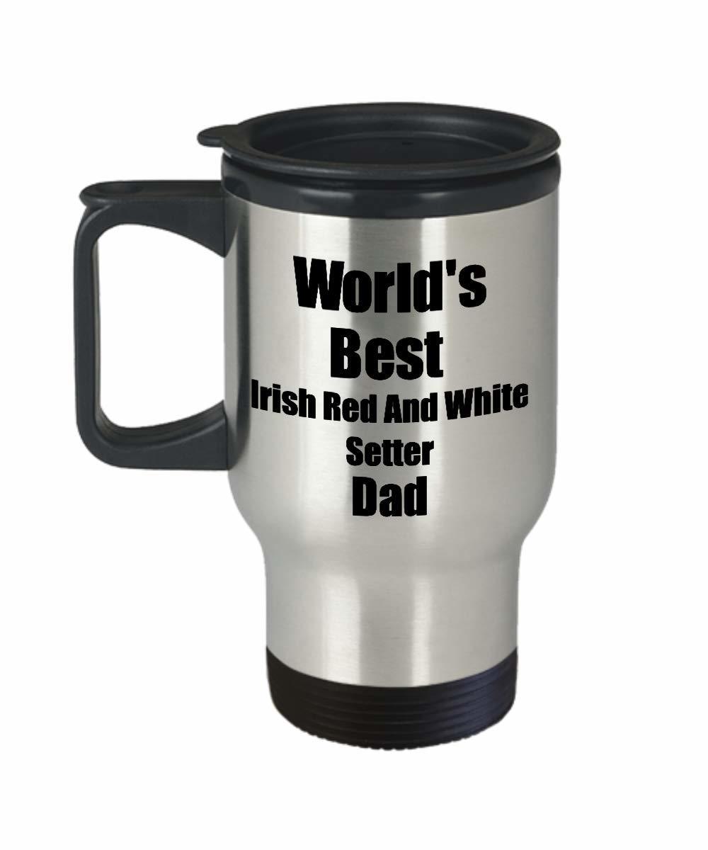 Irish Red And White Setter Dad Travel Mug Worlds Best Dog Lover Funny Gift For P