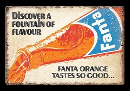 Drink Fanta Orange Drink Coca Cola Coke Soda Pop Bottle USA Wall Metal T... - £17.29 GBP