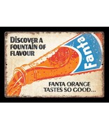 Drink Fanta Orange Drink Coca Cola Coke Soda Pop Bottle USA Wall Metal T... - £17.24 GBP