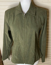 Sag harbor Green Jacket With built-in shoulder-pads petite Medium - £10.78 GBP
