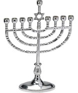 Traditional Menorah Silvertone Rite Lite Jewish Judaica Festival of Ligh... - $17.70