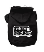 I ride the short bus Screen Print Pet Hoodies Black Size XXXL - $37.87