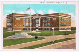 Postcard Cohoes High School Cohoes New York Hughes - £3.68 GBP