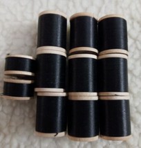 Belding Corticelli BLACK Silk Pure Thread Size A 11pc Lot - £53.34 GBP