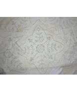 6 VTG NOS Unfinished Embroidery Square Pillow Panels Flower Snowflake - $369.90 MXN