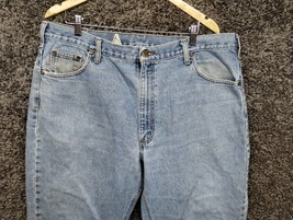 Carhartt Jeans Men 42x32 Blue Relaxed Fit Workwear B17 STW Casual Denim Pants - £18.08 GBP